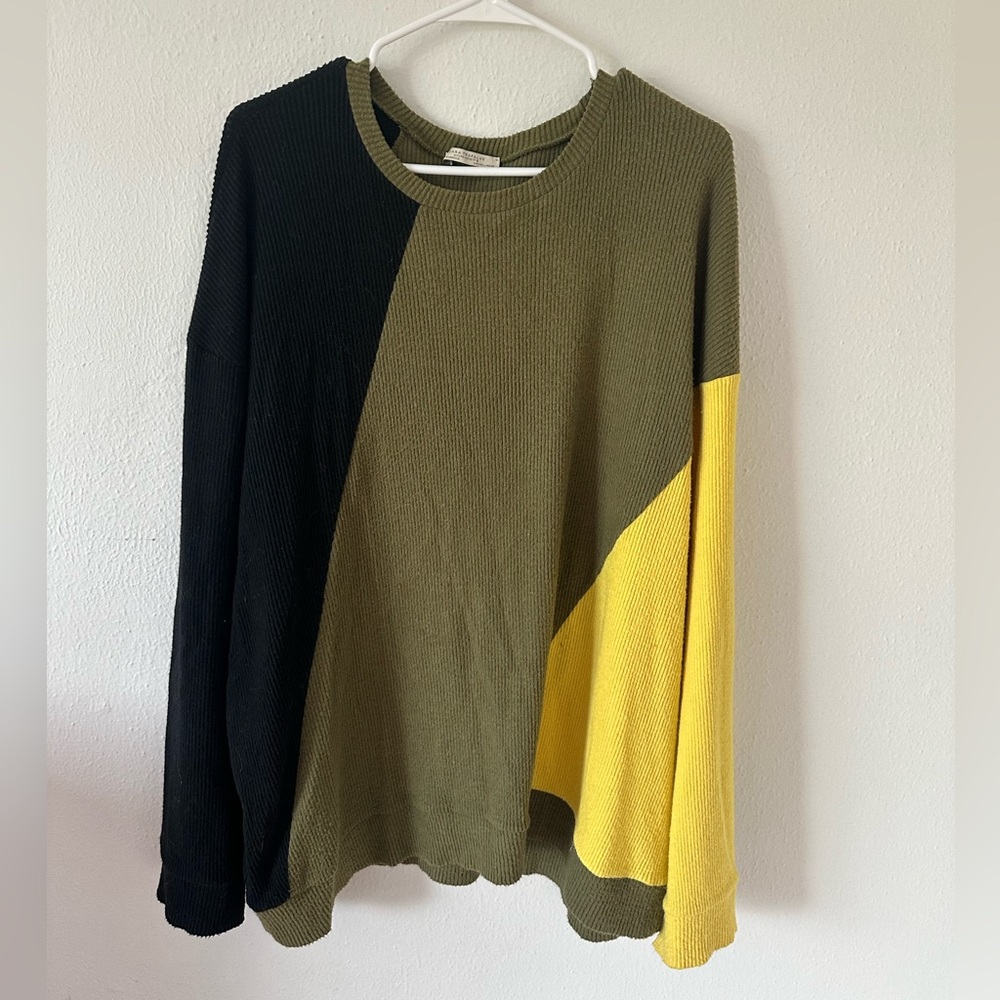 Zara color blocked sweater
